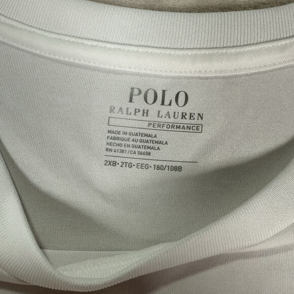 NWT Polo Ralph Lauren Performance White Crewneck T-Shirt Pony Men's Size 2XB - Picture 5 of 8